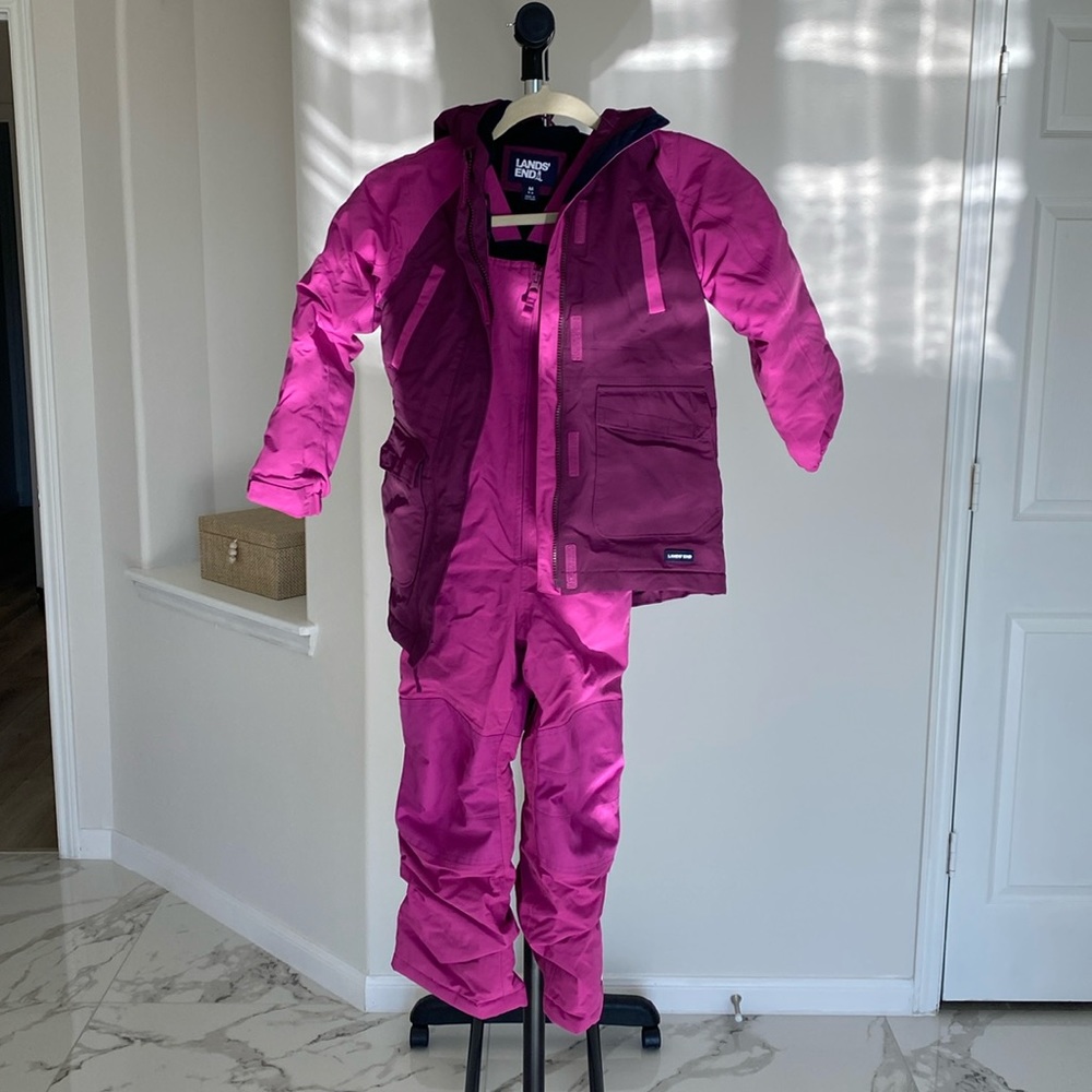 Land’s End Snow bib and jacket size 5-6 girls
